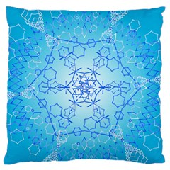 Design Winter Snowflake Decoration Standard Flano Cushion Case (one Side) by Nexatart