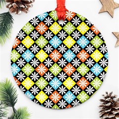 Diamonds Argyle Pattern Ornament (round)