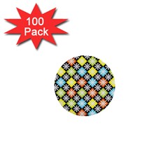 Diamonds Argyle Pattern 1  Mini Buttons (100 Pack) 