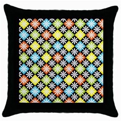 Diamonds Argyle Pattern Throw Pillow Case (black)