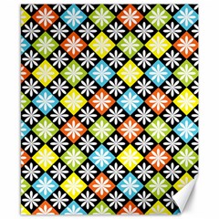 Diamonds Argyle Pattern Canvas 8  X 10  by Nexatart