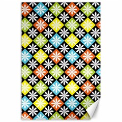 Diamonds Argyle Pattern Canvas 24  X 36  by Nexatart