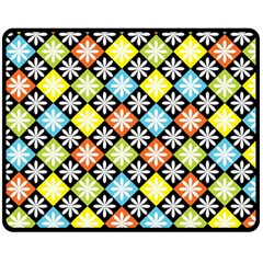 Diamonds Argyle Pattern Double Sided Fleece Blanket (medium) 