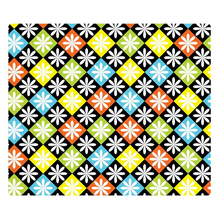 Diamonds Argyle Pattern Double Sided Flano Blanket (Small) 