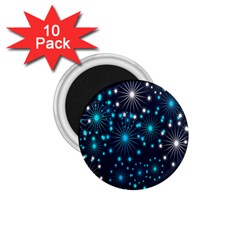 Digitally Created Snowflake Pattern 1 75  Magnets (10 Pack)  by Nexatart