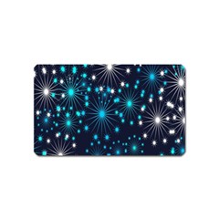 Digitally Created Snowflake Pattern Magnet (name Card) by Nexatart