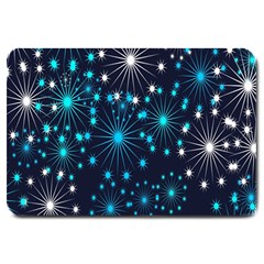 Digitally Created Snowflake Pattern Large Doormat  by Nexatart