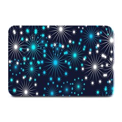 Digitally Created Snowflake Pattern Plate Mats by Nexatart