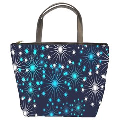 Digitally Created Snowflake Pattern Bucket Bags by Nexatart