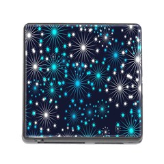 Digitally Created Snowflake Pattern Memory Card Reader (square) by Nexatart