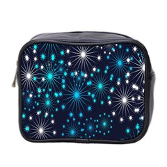 Digitally Created Snowflake Pattern Mini Toiletries Bag 2-side by Nexatart