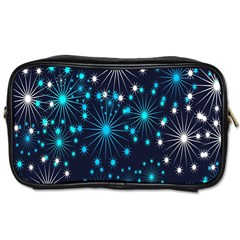 Digitally Created Snowflake Pattern Toiletries Bags by Nexatart