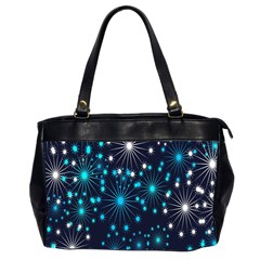 Digitally Created Snowflake Pattern Office Handbags (2 Sides) 