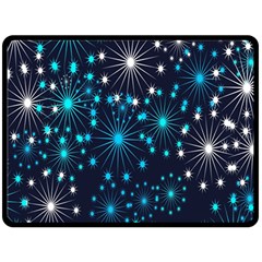 Digitally Created Snowflake Pattern Fleece Blanket (large)  by Nexatart