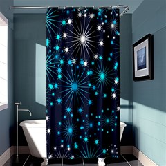 Digitally Created Snowflake Pattern Shower Curtain 36  X 72  (stall)  by Nexatart