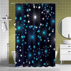 Digitally Created Snowflake Pattern Shower Curtain 48  X 72  (small)  by Nexatart