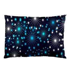 Digitally Created Snowflake Pattern Pillow Case (two Sides) by Nexatart