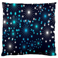 Digitally Created Snowflake Pattern Large Cushion Case (two Sides) by Nexatart