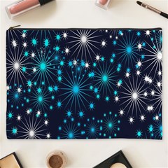 Digitally Created Snowflake Pattern Cosmetic Bag (xxxl)  by Nexatart