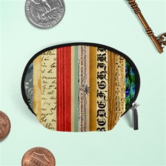 Digitally Created Collage Pattern Made Up Of Patterned Stripes Accessory Pouches (small)  by Nexatart