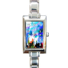 Dirty Dirt Spot Man Doll View Rectangle Italian Charm Watch by Nexatart