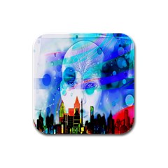 Dirty Dirt Spot Man Doll View Rubber Square Coaster (4 Pack)  by Nexatart