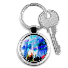 Dirty Dirt Spot Man Doll View Key Chains (round)  by Nexatart