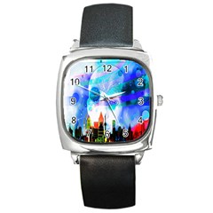 Dirty Dirt Spot Man Doll View Square Metal Watch by Nexatart