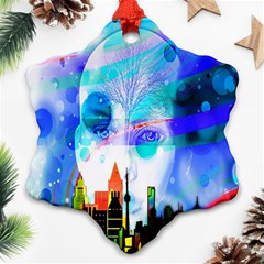 Dirty Dirt Spot Man Doll View Snowflake Ornament (two Sides) by Nexatart