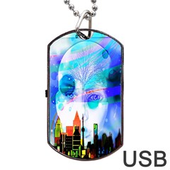 Dirty Dirt Spot Man Doll View Dog Tag Usb Flash (two Sides) by Nexatart