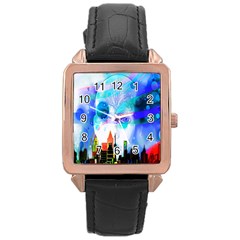 Dirty Dirt Spot Man Doll View Rose Gold Leather Watch  by Nexatart