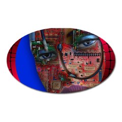 Display Dummy Binary Board Digital Oval Magnet by Nexatart