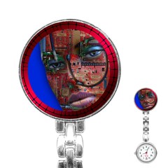 Display Dummy Binary Board Digital Stainless Steel Nurses Watch by Nexatart