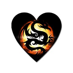 Dragon Fire Monster Creature Heart Magnet