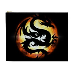 Dragon Fire Monster Creature Cosmetic Bag (xl) by Nexatart