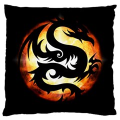 Dragon Fire Monster Creature Large Cushion Case (one Side) by Nexatart