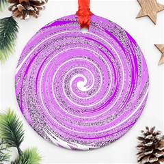 Digital Purple Party Pattern Ornament (round) by Nexatart