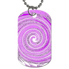 Digital Purple Party Pattern Dog Tag (one Side) by Nexatart