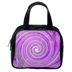 Digital Purple Party Pattern Classic Handbags (one Side) by Nexatart