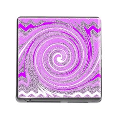 Digital Purple Party Pattern Memory Card Reader (square) by Nexatart