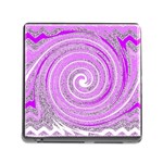 Digital Purple Party Pattern Memory Card Reader (Square) Front