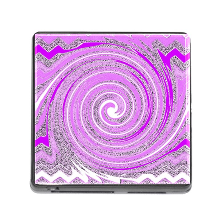 Digital Purple Party Pattern Memory Card Reader (Square)