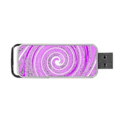 Digital Purple Party Pattern Portable Usb Flash (one Side) by Nexatart