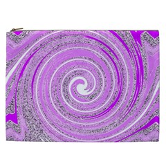 Digital Purple Party Pattern Cosmetic Bag (xxl)  by Nexatart