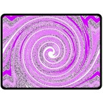 Digital Purple Party Pattern Double Sided Fleece Blanket (Large)  80 x60  Blanket Front