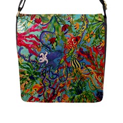 Dubai Abstract Art Flap Messenger Bag (l) 