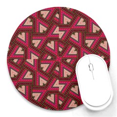 Digital Raspberry Pink Colorful Round Mousepads by Nexatart