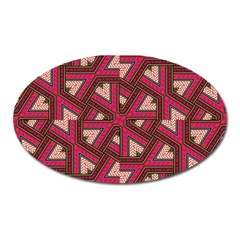 Digital Raspberry Pink Colorful Oval Magnet