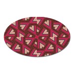 Digital Raspberry Pink Colorful Oval Magnet Front