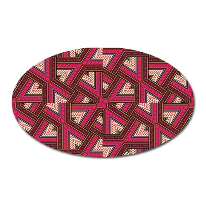 Digital Raspberry Pink Colorful Oval Magnet